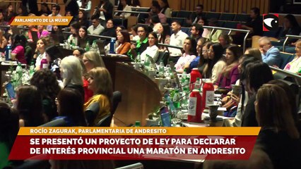 Parlamento de la Mujer | Se presentó un proyecto de ley para declarar de interés provincial una maratón en Andresito