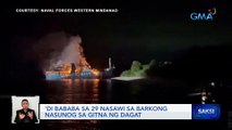 'Di bababa sa 29 nasawi sa barkong nasunog sa gitna ng dagat | Saksi