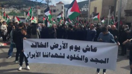 I palestinesi celebrano l'annuale Giornata della Terra