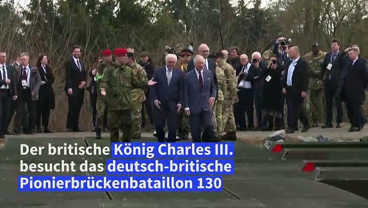 König Charles III. besucht deutsch-britische Armee-Einheit