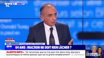 Retraites: pour Éric Zemmour, Emmanuel Macron ne peut pas 