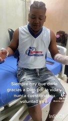 ¡Bailando y dando gracias a Dios! Así se encuentra hombre que le cortaron una mano