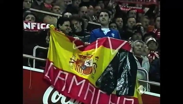 Uefa Cup 2004 Benfica vs Internazionale (1/8 finals, 1st leg) Italian commentary (1st half)