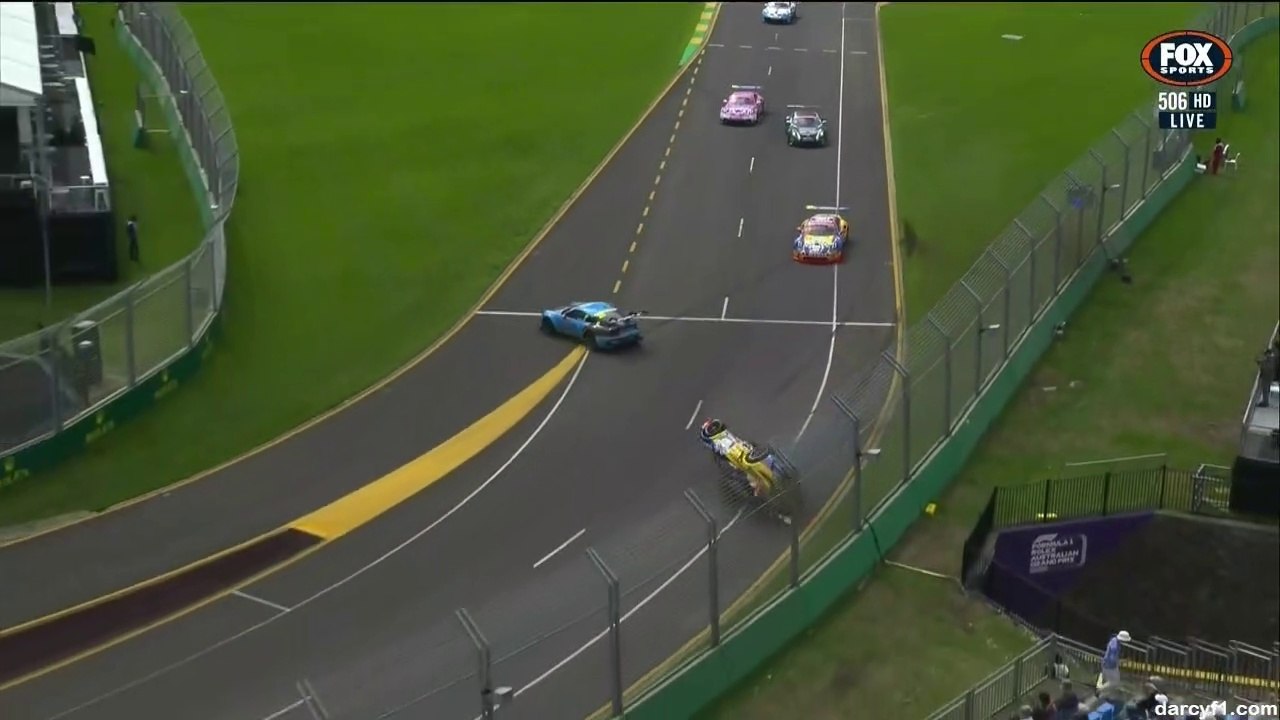 Porsche Cup Australia Melbourne 2023 Qualifying Fallon Crash Rolls
