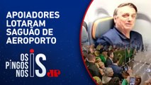 Bolsonaro volta ao Brasil e é aplaudido em avião