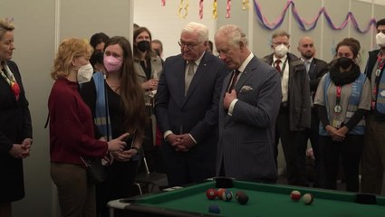King Charles chats to Ukrainian refugees on state visit to Germany