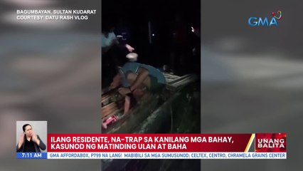 Ilang residente, na-trap sa kanilang mga bahay, kasunod ng matinding ulan at baha | UB