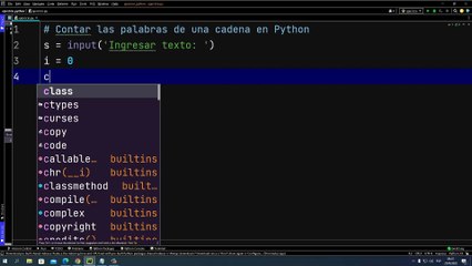Contar las palabras de una cadena en Python