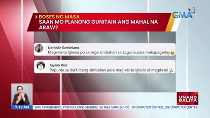 #BosesNgMasa: Saan mo planong gunitain ang Mahal na Araw? | UB