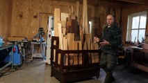 Wood Storage Cart from Old Coffee Table