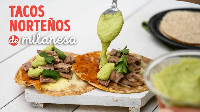 ¡Deliciosos y rendidores! Tacos norteños de milanesa con costra de queso
