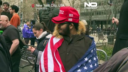 No comment | Concentración de seguidores y detractores de Trump frente al juzgado de Manhattan