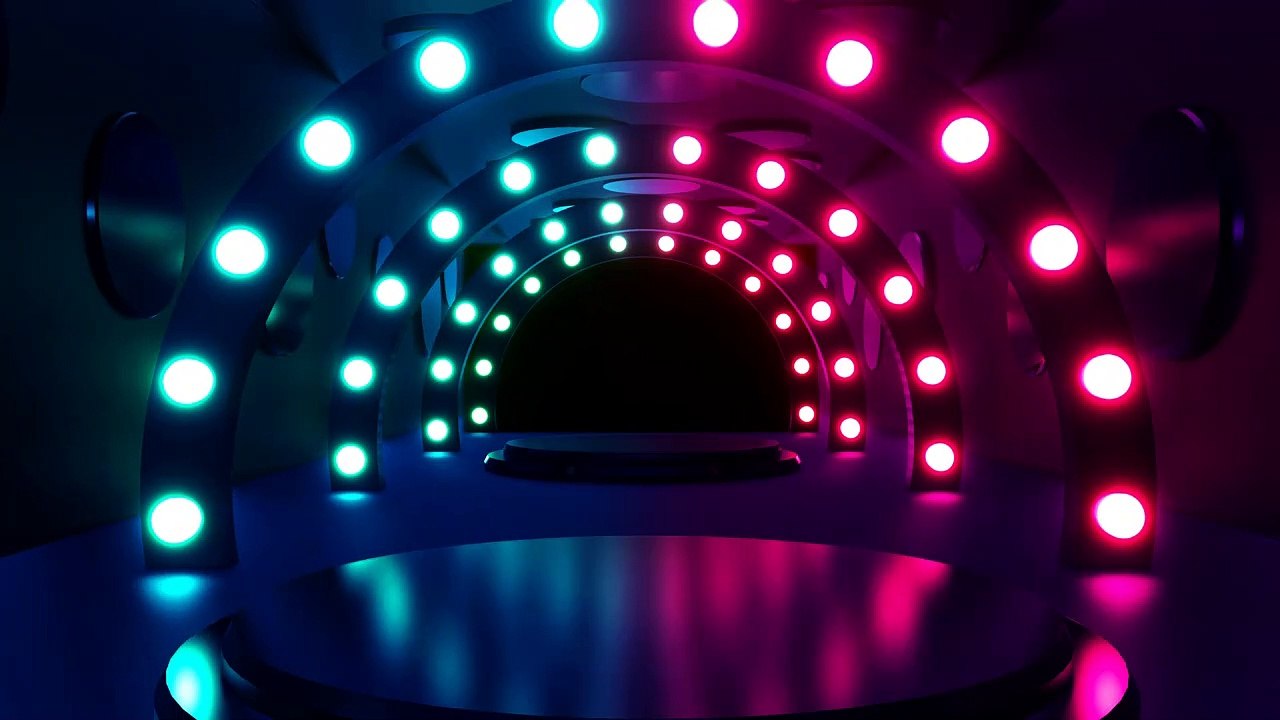 Circle Lights Tunnel VJ Loop