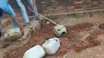 बहोरीबंद: पुलिस ने अवैध शराब के ठिकानों पर दी दबिश, महुआ लहान किया नष्ट