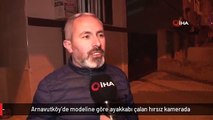 Arnavutköy'de modeline göre ayakkabı çalan hırsız kamerada