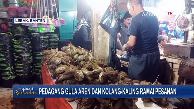 Selama Ramadan, Pesanan Gula Aren di Pasar Tradisional Rangkasbitung Lebak Meningkat Tajam
