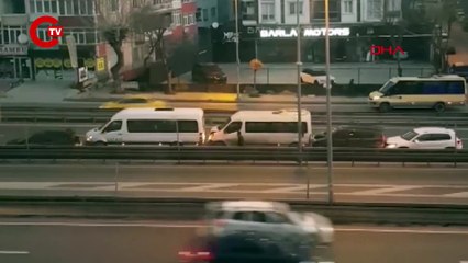 'El işareti' ile durduramadı: 5 araç birbirine girdi