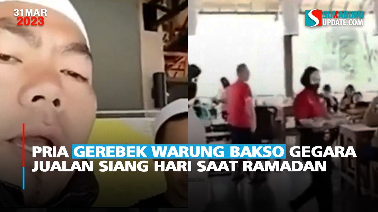 Pria Gerebek Warung Bakso Gegara Jualan Siang Hari saat Ramadan