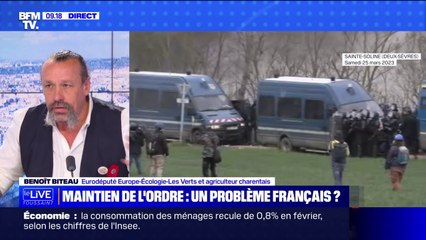 Sainte-Soline: "Je suis hanté par des images de jeunes sévèrement amochés" affirme Benoît Biteau, eurodéputé EELV