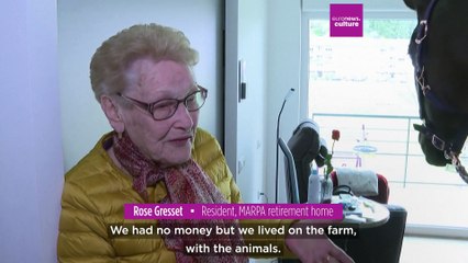 Not horsing around: Meet Dounka, the Spanish mare bringing 'good vibes' to the elderly