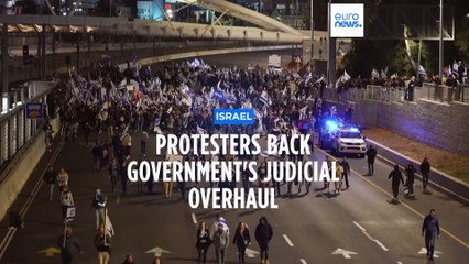 Supporters of Israeli PM Netanyahu block highway in support of government's judicial overhaul