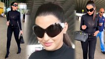 Nora Fatehi All Black Airport Look में Balenciaga Sunglasses Price Reveal Must Watch । Boldsky