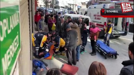 Kağıthane'de 2 teknisyen bebekli kadının üstüne düştü