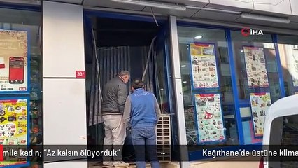 Kağıthane'de üstüne klima düşen 9 aylık hamile kadın: "Az kalsın ölüyorduk"