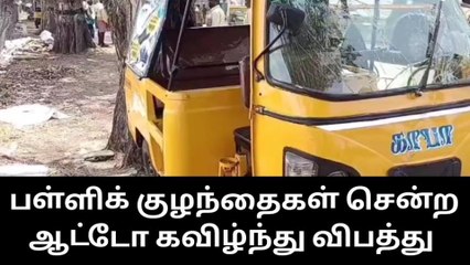 பழனி : பள்ளி குழந்தைகள் சென்ற ஆட்டோ விபத்து !