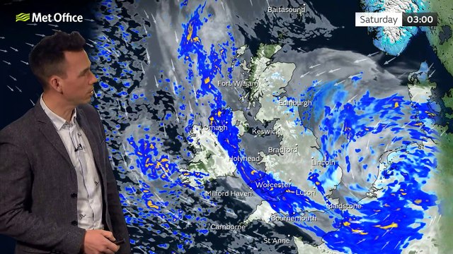 Met Office Afternoon Weather Forecast 31/03/23 – Heavy rain and severe gales