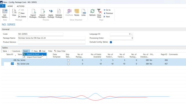 Export to Excel, and Import from Excel-Navision | Tool: Configuration Package