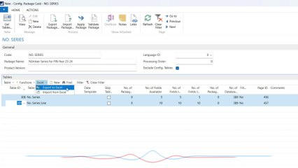 Export to Excel, and Import from Excel-Navision | Tool: Configuration Package
