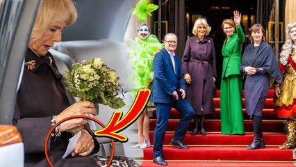 Camilla looks chic as she joins Elke Budenbender at the Opera 
