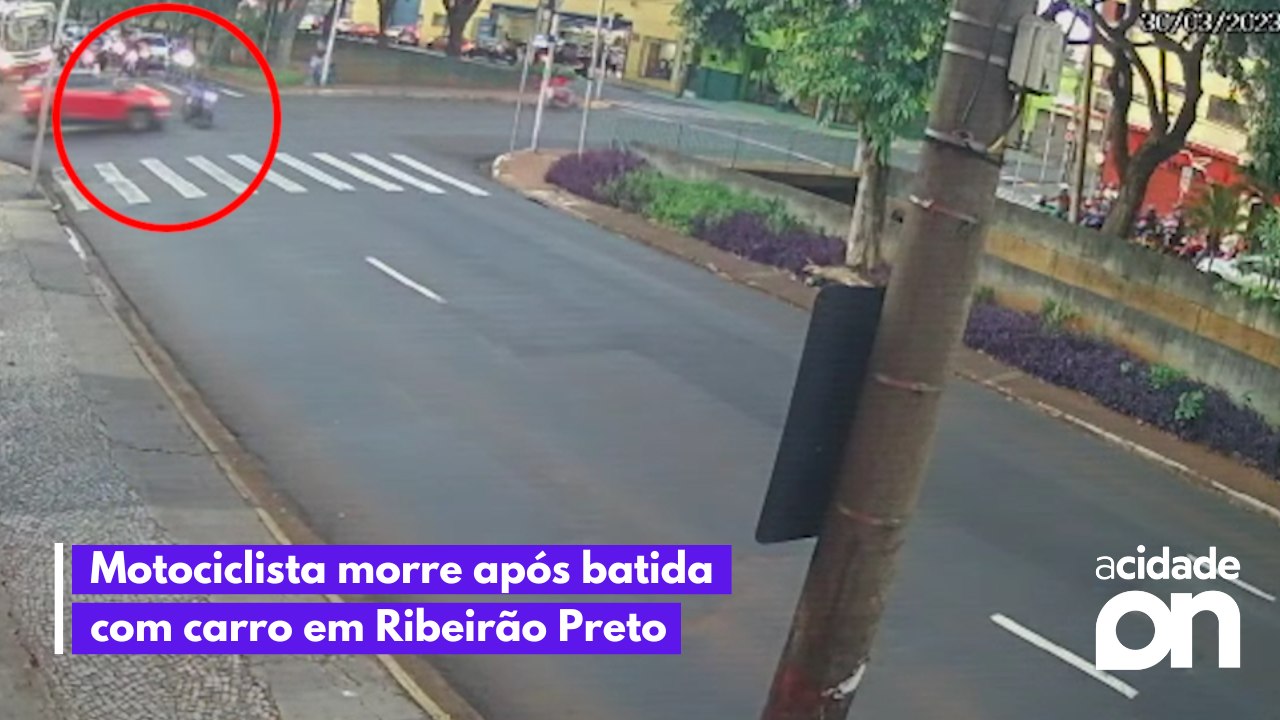 Motociclista morre após batida com carro em Ribeirão Preto