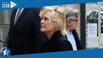 Marion Game : Sa fille Virginie Ledieu, en larmes et soutenue par son mari aux obsèques, elle s'effo