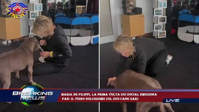 Maria De Filippi, la prima volta sui social emoziona fan: il video dolcissimo col suo cane Saki