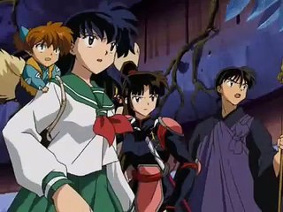 Inuyasha and Sesshomaru injury Naraku and almost defeats him