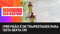 Corpo de Bombeiros continua buscas por desaparecido durante temporal no Rio