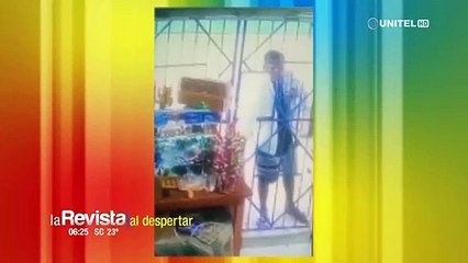 Filman a un sujeto robando en una tienda en la zona de Los Lotes