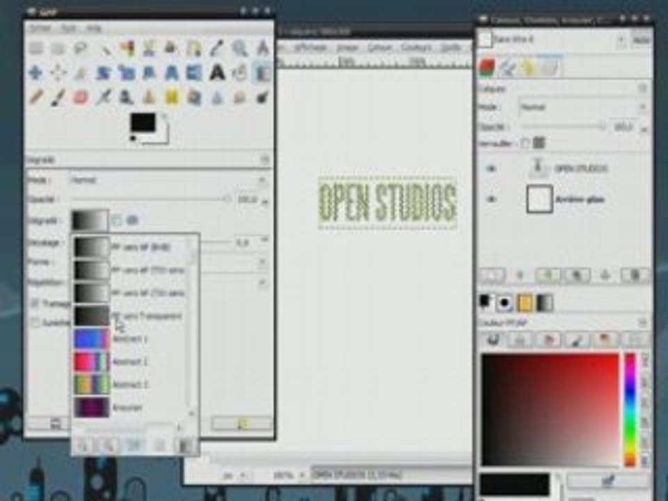 Vidéo : créer un texte web 2.0 avec GIMP