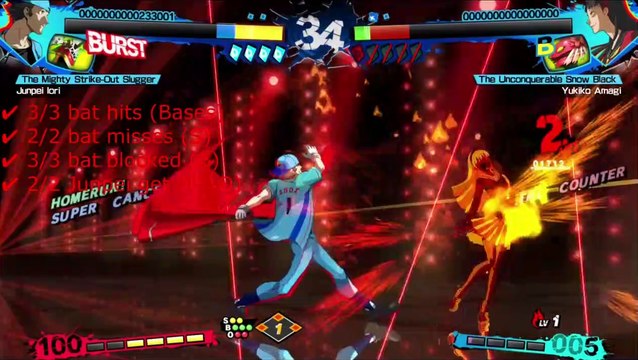 Trophy log: Cleanup Grand Slam (Persona 4 Arena Ultimax 2.5) - Arcade Mode [Tips in Description]