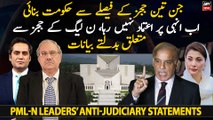 PML-N leaders' statements against Supreme Court judges