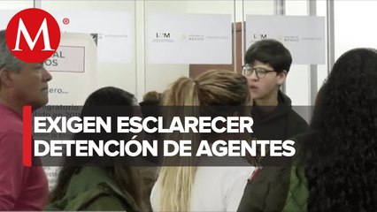 Protestan familiares de agentes migratorios señalados por la tragedia en INM Cd. Juárez