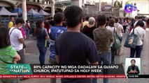 80% capacity ng mga dadalaw sa Quiapo Church, ipatutupad sa holy week | SONA