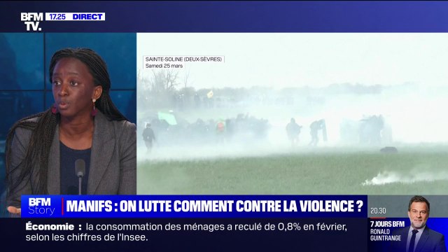 Sainte-Soline: Je me demande dans quelle mesure l'annonce en amont du dispositif de 3000 policiers n'a pas attiré des black blocs, qui sont venus pourrir cette manifestation , affirme Aminata Niakate (EELV)