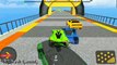 Impossible Stunt Car Tracks 3D- Green Car Driving Stunts Level 1 & 2 GamePlay