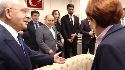 İYİ Parti'yi ziyaret eden Kılıçdaroğlu'na Akşener'in hitap şekli bomba: Cumhurbaşkanım, siz buyurun