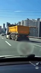 'Makas atan' kamyon şoförüne ceza kesildi