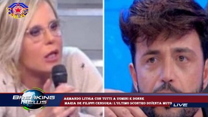 Armando litiga con tutti a Uomini e Donne  Maria De Filippi censura: l'ultimo scontro diventa muto