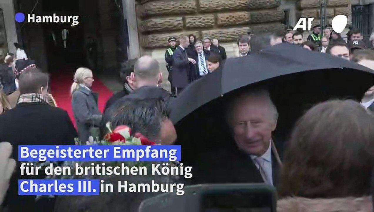 Jubel für britischen König Charles III. in Hamburg
